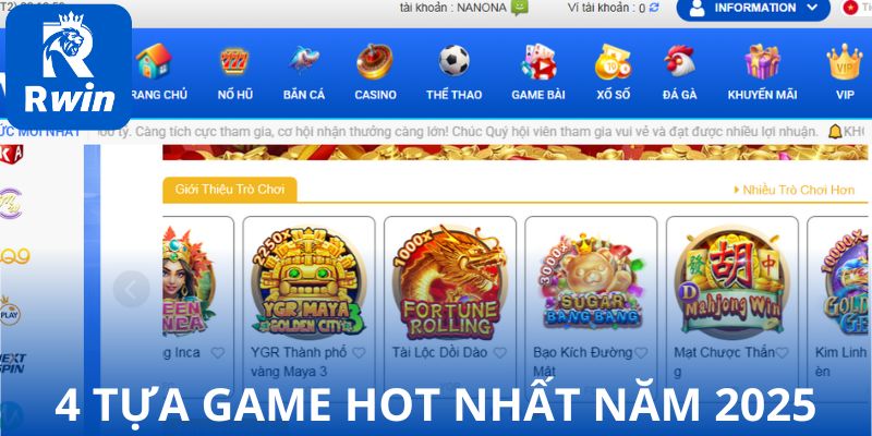 4 tựa game hot nhất năm 2025 4 tựa game hot nhất năm 2025